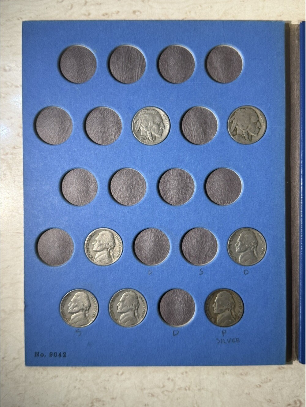 31 Jefferson Nickel Collection 1937-1968 12 Silver War Nickels P D S + Album